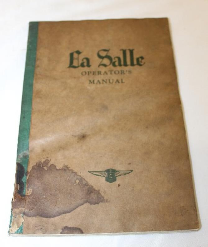 1927 Cadillac LaSalle Operator Owners Manual (1 of 9)