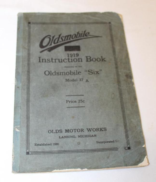 1917-1919 Oldsmobile Model 37 Instruction Book Owners Manual (1 of 6)