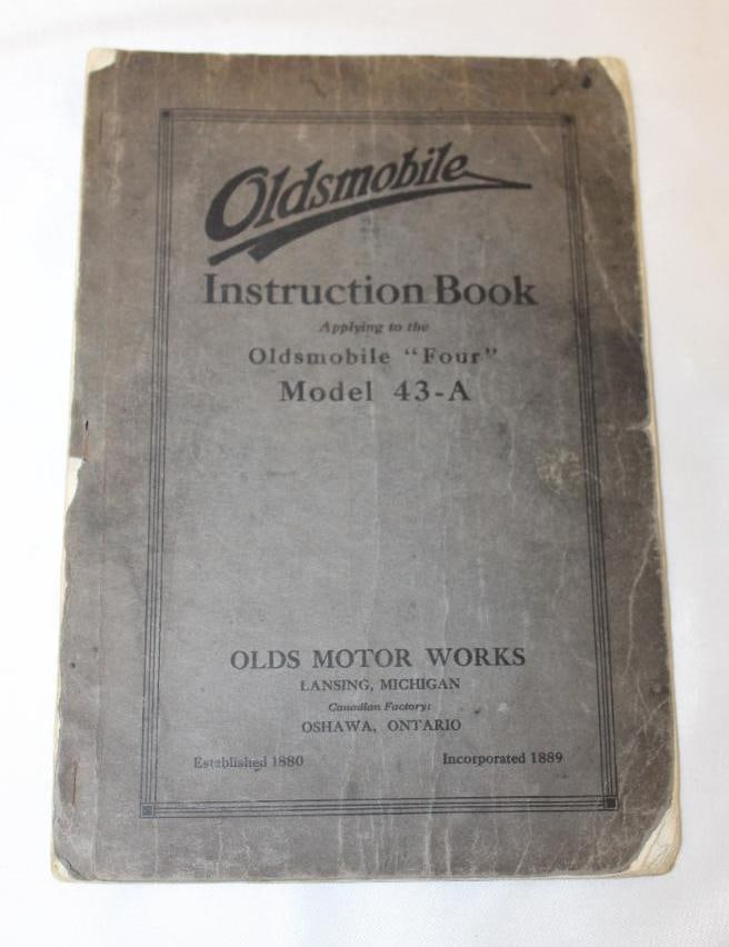 1921 Oldsmobile Model 43 Instruction Book Owners Manual (1 of 7)