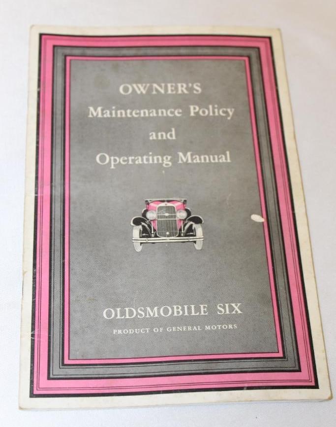 1929 Oldsmobile Maintenance Book Operating Manual (1 of 5)