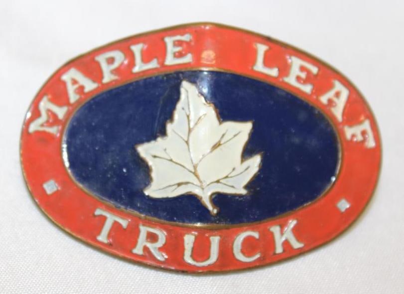 1933-1936 Chevrolet Maple Leaf Truck of Canada Motor Car Co Radiator Emblem Badge (1 of 2)