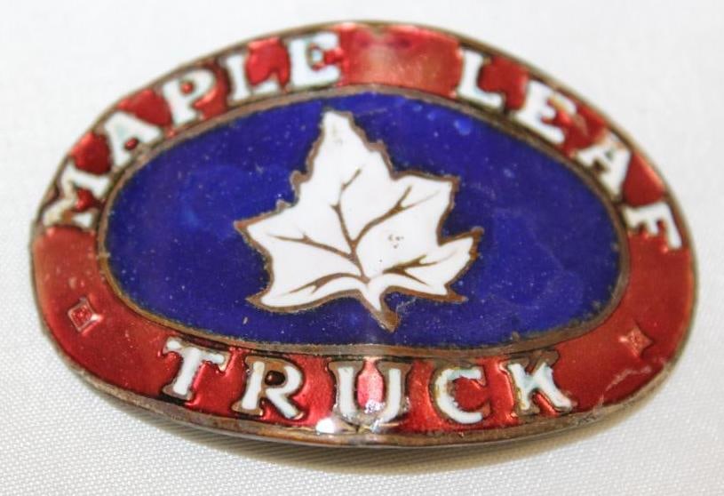 1933-1936 Chevrolet Maple Leaf Truck of Canada Motor Car Co Radiator Emblem Badge (1 of 2)