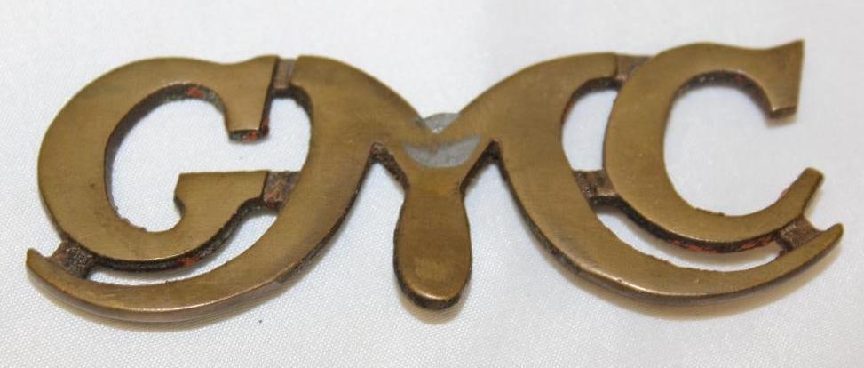 1910's Brass GMC Trucks Radiator Emblem Script (1 of 4)