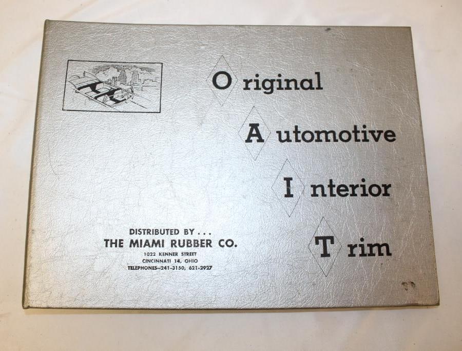 1964 General Motors Ford Mopar Automotive Interior Trim Sample Book: 15.5" x 11.5"