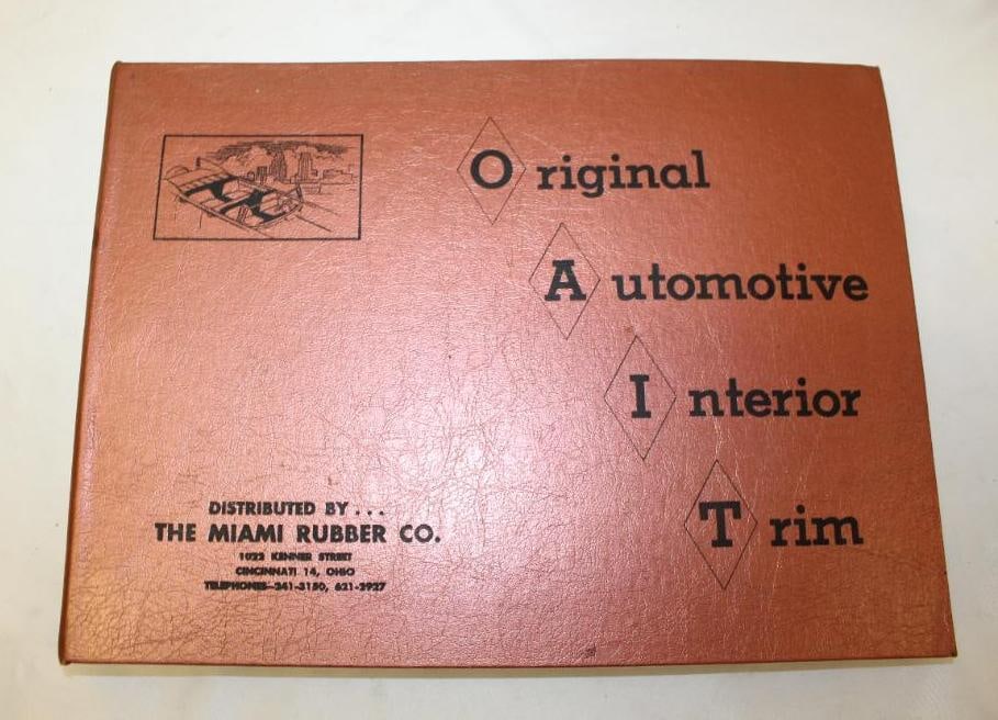 1965 General Motors Ford Mopar Automotive Interior Trim Sample Book: 15.5" x 11.5"
