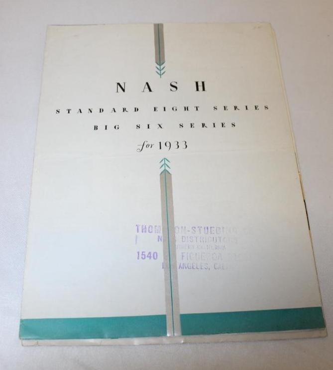 1933 Nash Standard Eight & Big Six Sales Brochure Book (1 of 7)