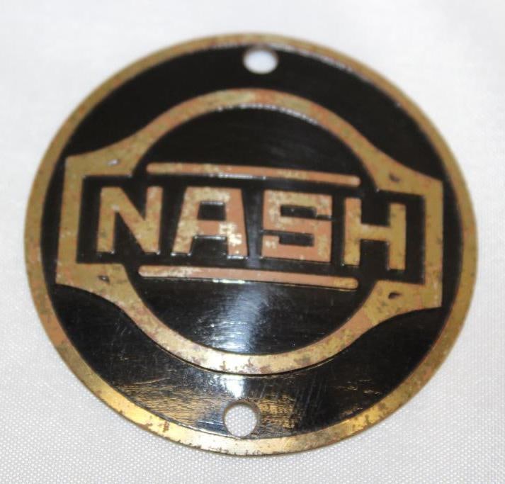 1926-1927 Nash Motor Car Co Wheel Emblem Badge: 2.25" diameter