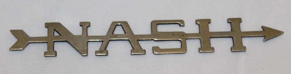 Nash Motor Car Co Radiator Emblem Script: 5.5" x .75"