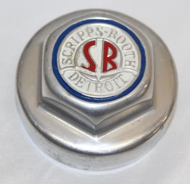 Scripps-Booth Threaded Hubcap: 3.25" diameter