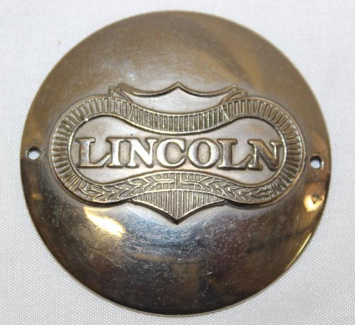 1923 Lincoln Motor Car Co Wheel Center Emblem: 2.25" diameter