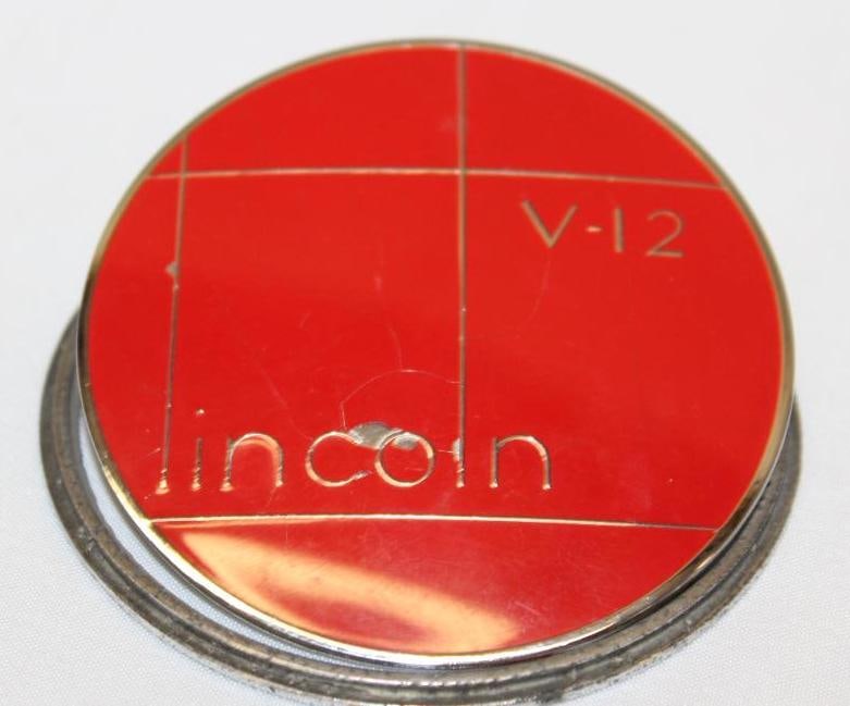 1935-1940 Lincoln Motor Car Co Steering Wheel Emblem Badge (1 of 3)