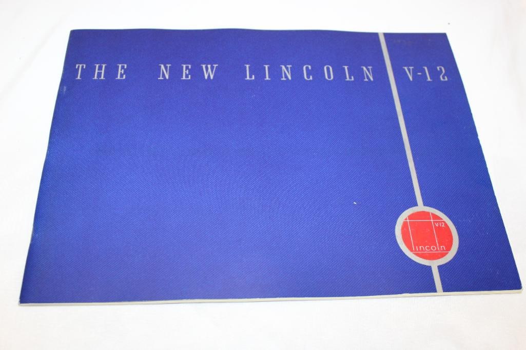 1935 Lincoln V12 Sales Brochure Book w/ Original Envelope (1 of 13)