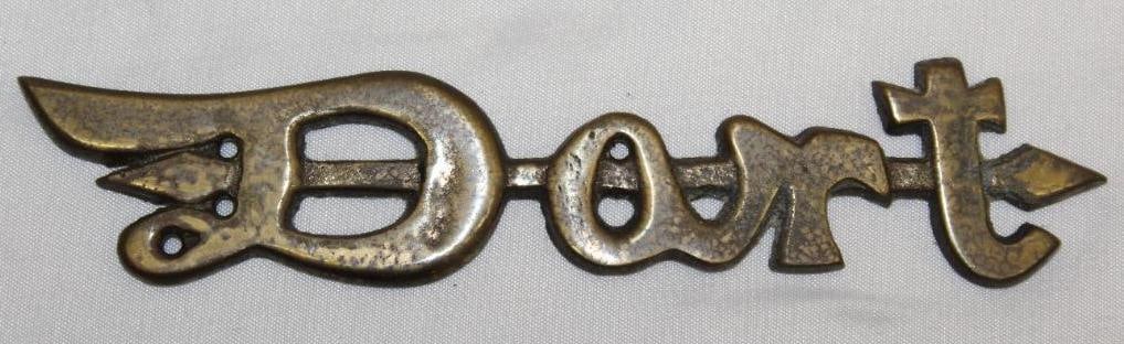 Dart Motor Car Co Brass Radiator Emblem Script (1 of 2)