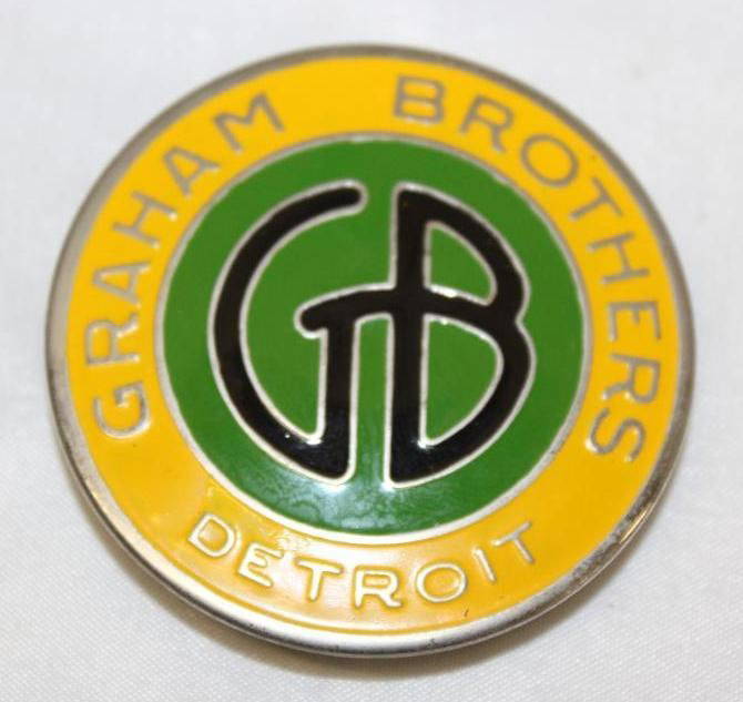1920's Graham Brothers Yellow And Green Radiator Emblem Badge Auction