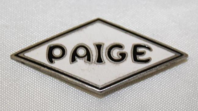 1926-1927 Paige Motor Car Co Dash Emblem Badge: 1.5" x .75"