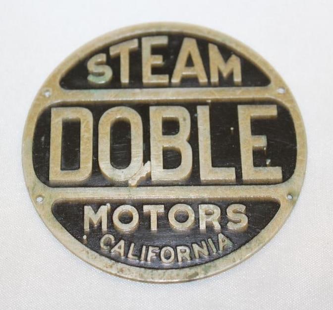 1930 Doble Steamcar of California Wheel Hubcap Emblem Badge: 2.75" diameter