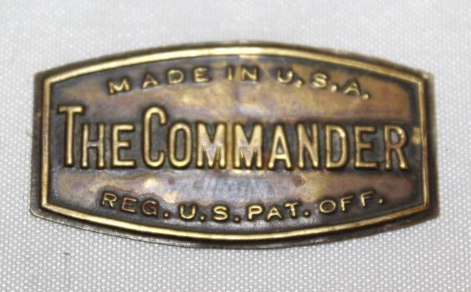 Studebaker Commander Brass Emblem Badge: 1.5" x .75"