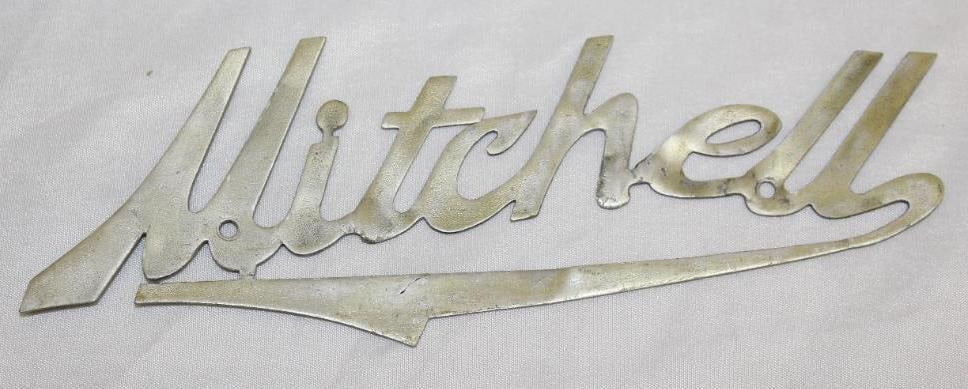 Mitchell Motor Car Co Radiator Emblem Script (1 of 2)
