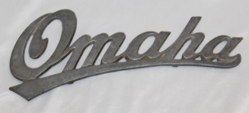 Omaha Motor Car Co Radiator Emblem Script (1 of 2)