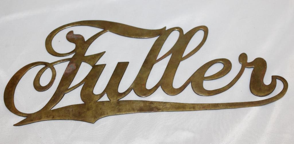 Fuller Motor Car Co Brass Radiator Emblem Script (1 of 2)