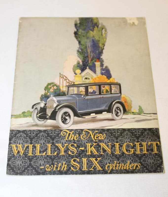 1925 Willys Knight 6 Cylinder Sales Brochure Book: 9.5" x 7.5"