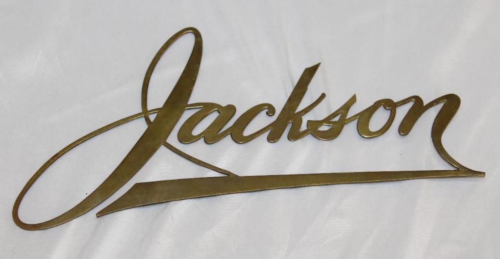 Jackson Motor Car Co Brass Radiator Emblem Script (1 of 2)