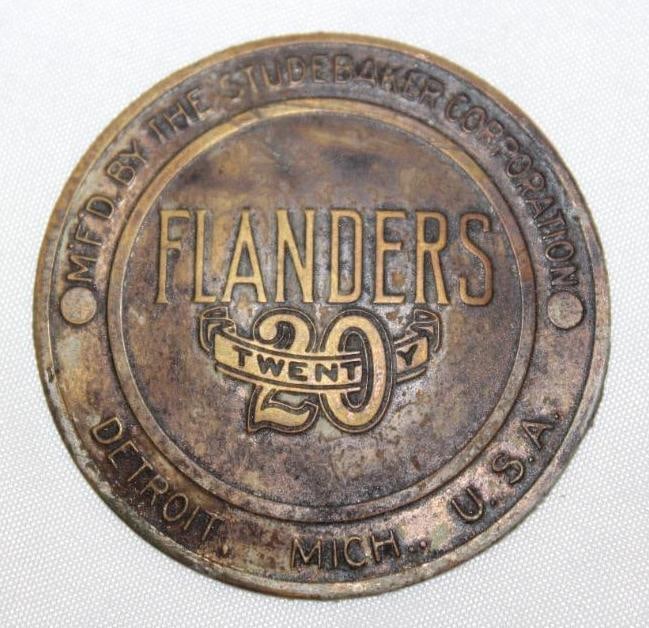 1912 Flanders Twenty by Studebaker Radiator Emblem Badge (1 of 2)