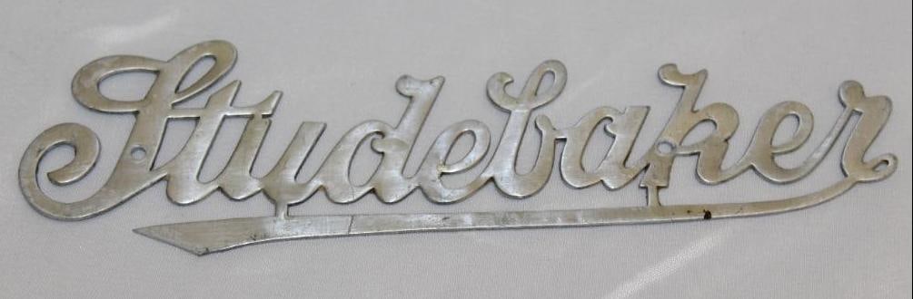 Studebaker Motor Car Co Radiator Emblem Script (1 of 2)