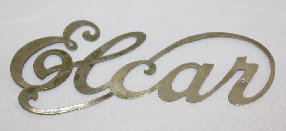 Elcar Motor Car Co Radiator Emblem Script (1 of 2)