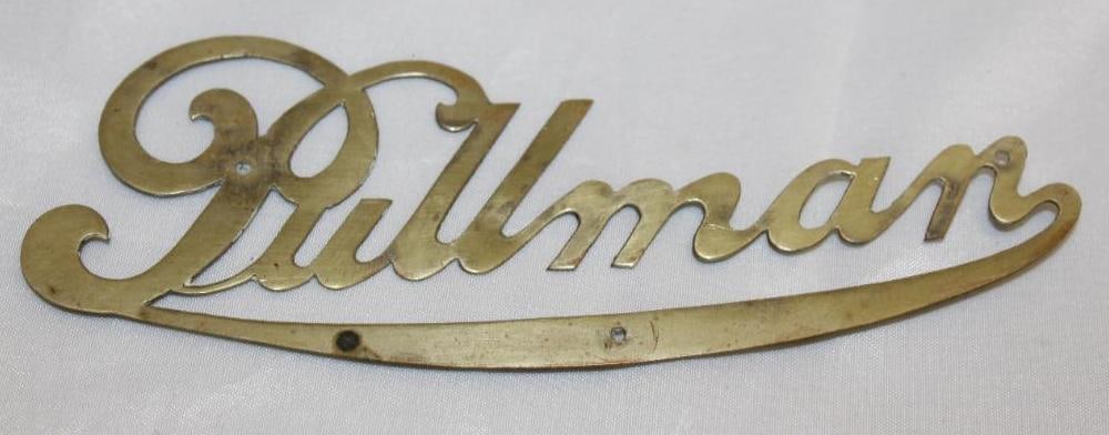 Pullman Motor Car Co Radiator Emblem Script (1 of 2)