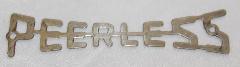 Peerless Motor Car Co Radiator Emblem Script (1 of 2)