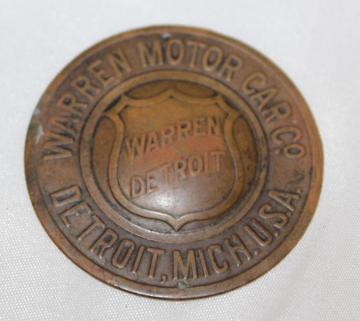 1910-1912 Brass Warren Motor Car Co Radiator Emblem Badge (1 of 2)