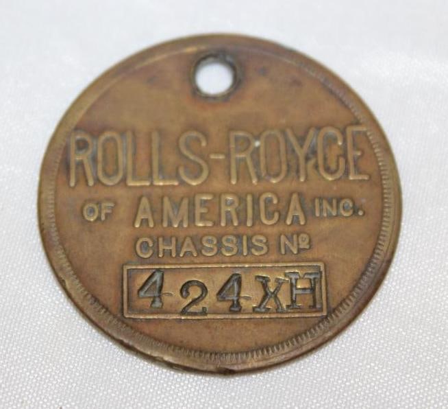 1923 Brass Springfield Rolls Royce Chassis Emblem Badge (1 of 2)
