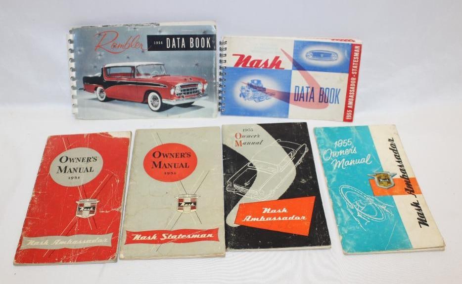 Group of 5 1951-1956 Nash Rambler Owners Manuals & Data Books (1 of 6)