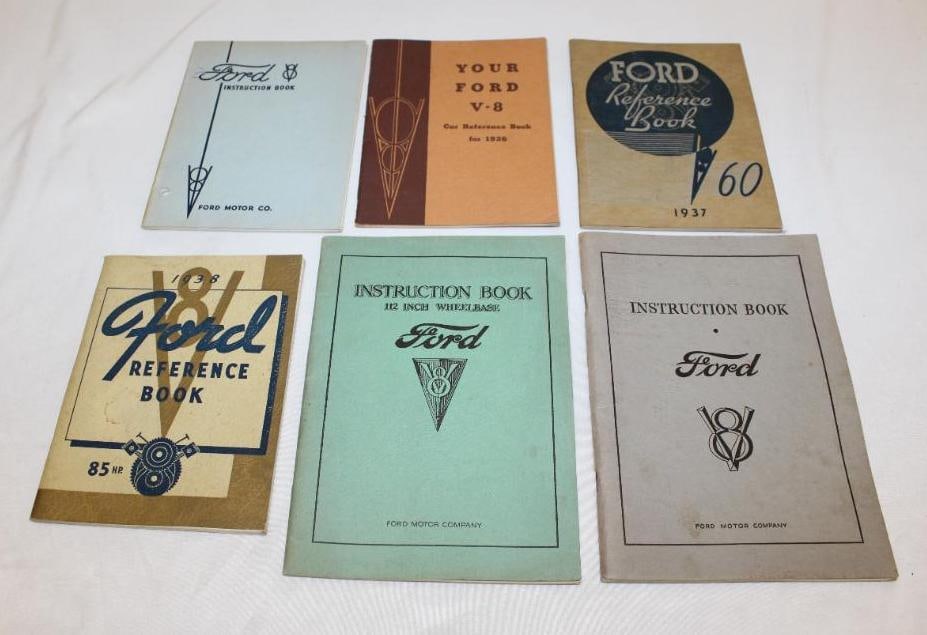 Group of 6 1932-1938 Ford V8 Instruction Book Owners Manuals (1 of 5)