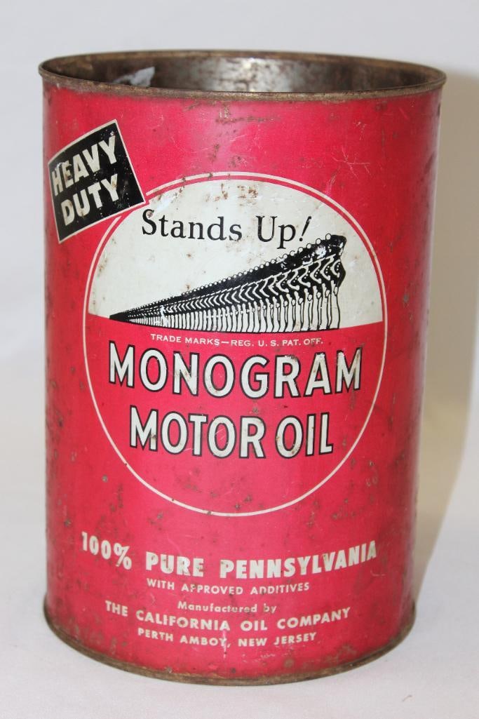 Monogram Heavy Duty Metal 5 Quart Motor Oil Can (1 of 4)