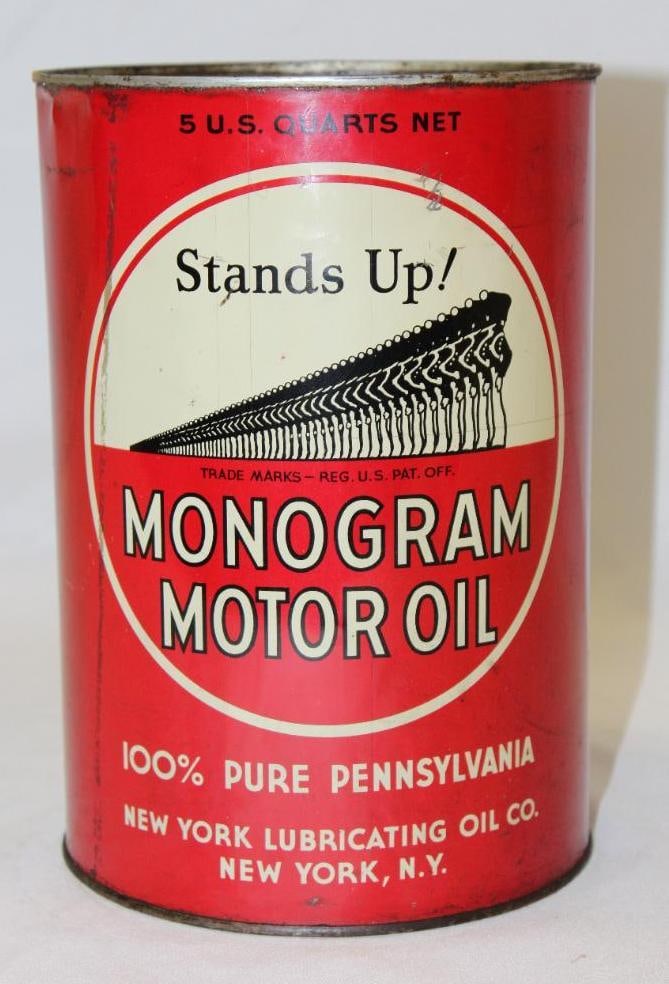 Monogram  Metal 5 Quart Motor Oil Can (1 of 3)