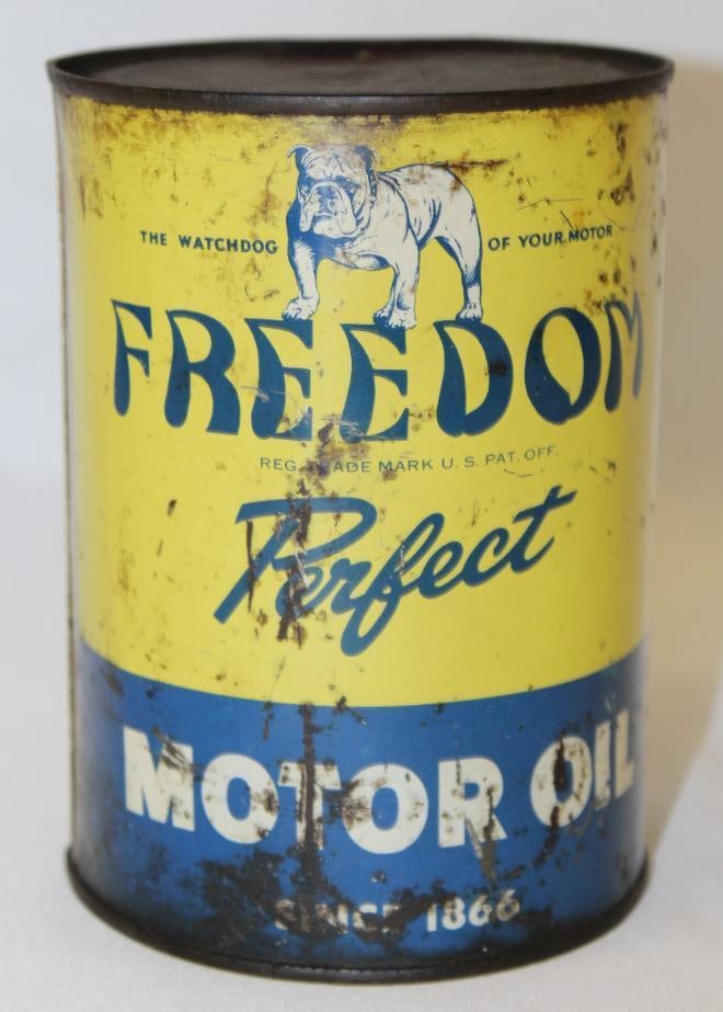Freedom Perfect Metal 1 Quart Motor Oil Can (1 of 4)