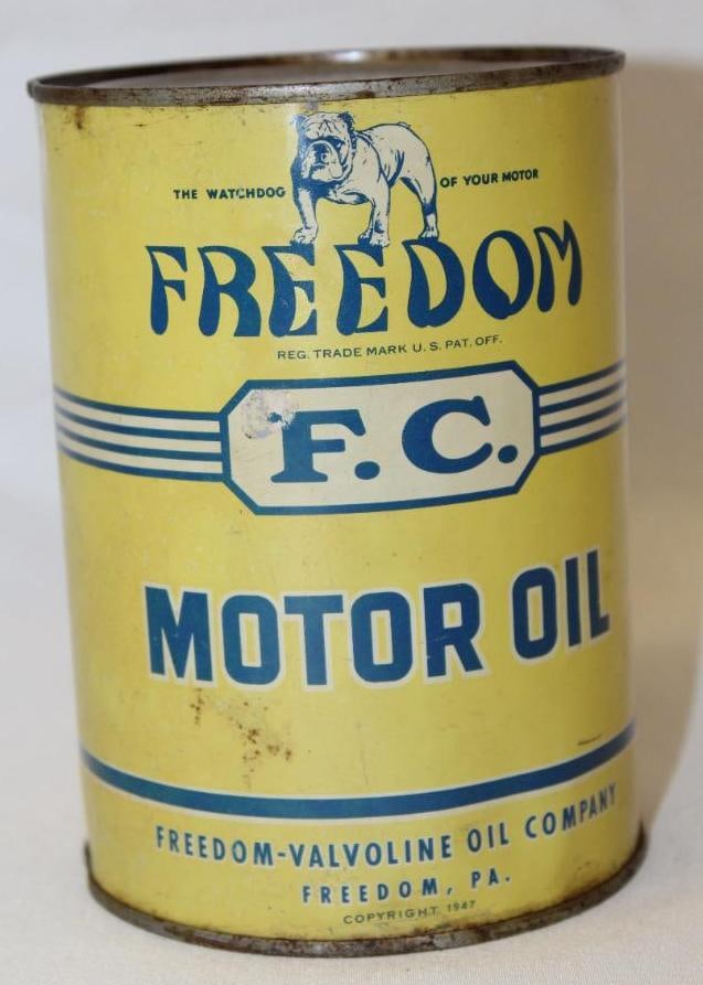 Freedom F.C. Valvoline Metal 1 Quart Motor Oil Can (1 of 4)