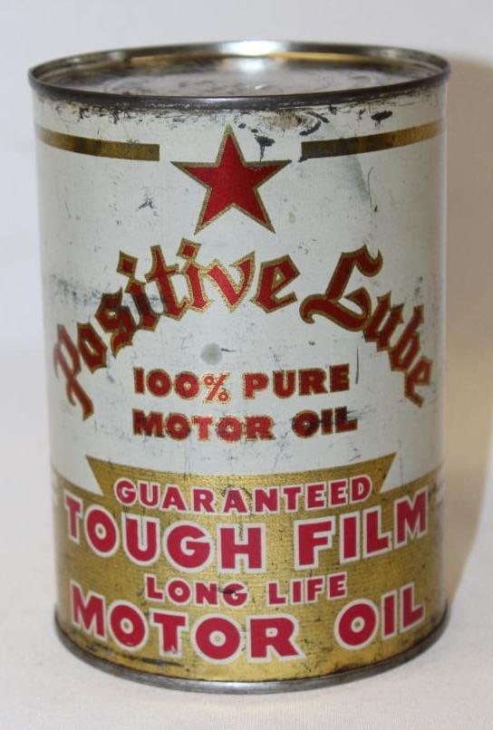 Positive Lube Metal 1 Quart Motor Oil Can (1 of 3)
