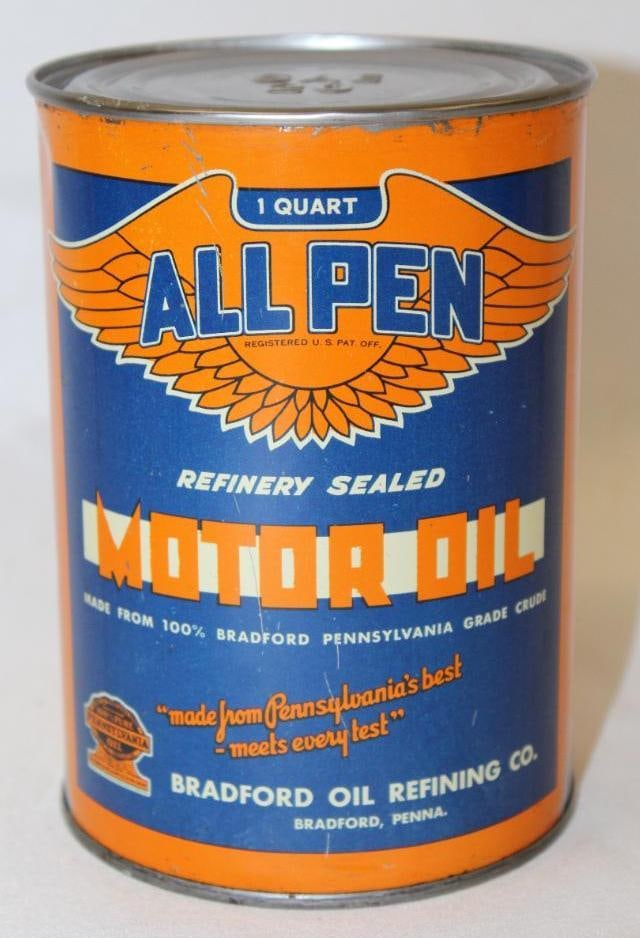 All-Pen Metal 1 Quart Motor Oil Can (1 of 3)
