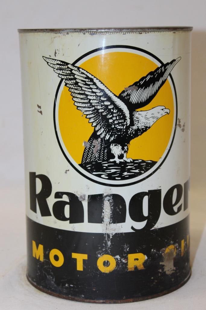 Ranger American w/ Eagle Metal 5 Quart Motor Oil Can (1 of 4)