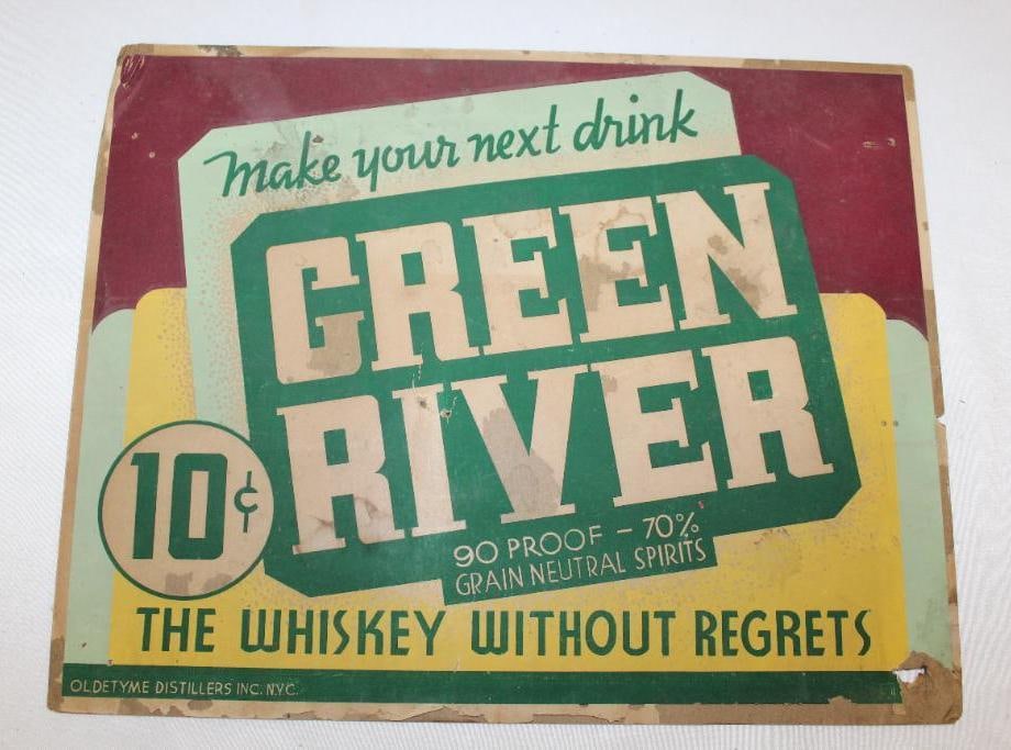 Green River Whiskey Advertising Sign (1 of 2)
