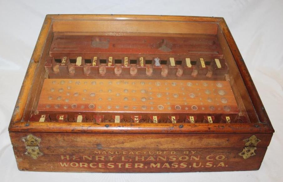 Henry Hanson Co of Worcester Mass. Advertising Cap and Die Countertop Display (1 of 5)