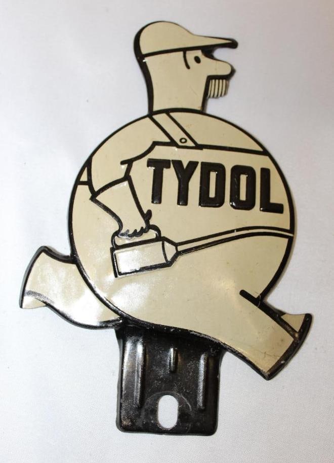 Tydol Flying A Service Station Attendant Advertising License Plate Topper (1 of 2)