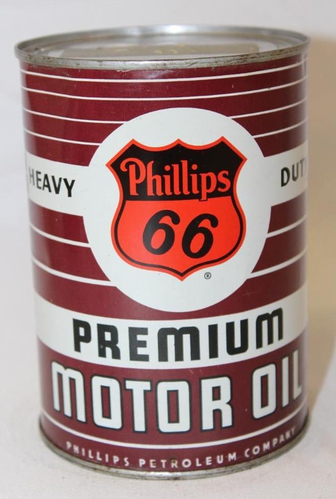 Phillips 66 Premium Metal 1 Quart Motor Oil Can (1 of 4)
