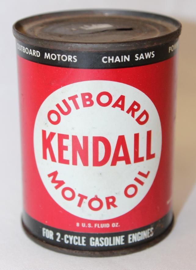 Kendall Outboard Motor Oil Can Bank Auction