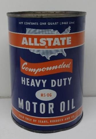 Allstate Heavy Duty Motor Oil Quart Can (1 of 4)
