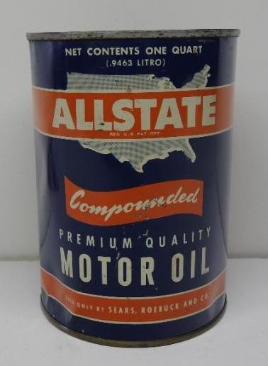 Allstate Motor Oil Quart Can (1 of 4)