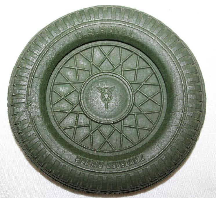 US Royal 1934 Ford V8 Exposition Green Tire Advertisement (1 of 2)